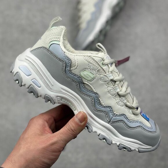 Grass Gray Skechers Dlites Retro Sports Dad Shoes main image 9